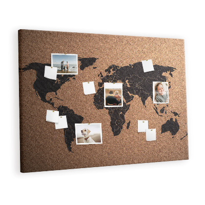 Cork board Map of the world