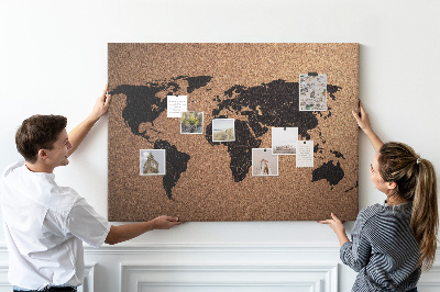 Cork board Map of the world