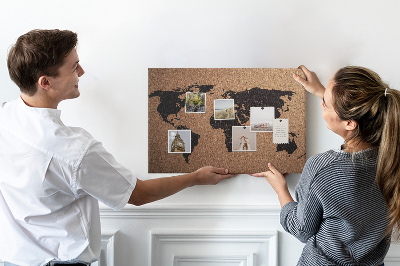 Cork board Map of the world