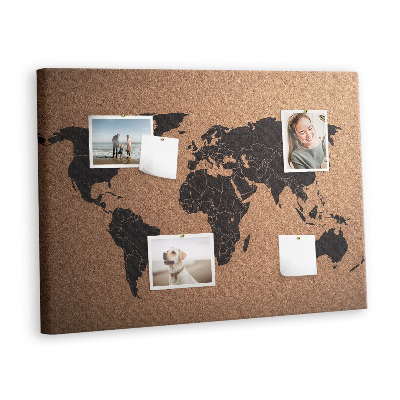 Cork board Map of the world