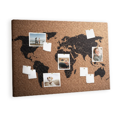 Cork board Map of the world