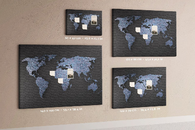 Cork board 3D World Map