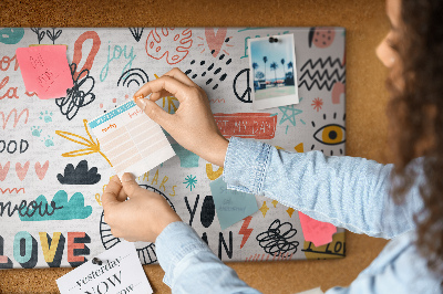 Cork board Hand drowings