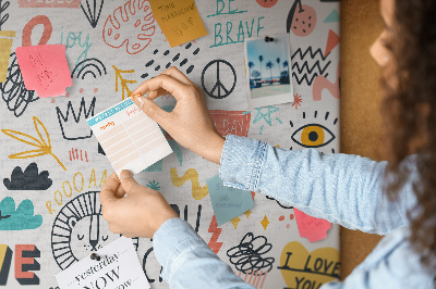 Cork board Hand drowings