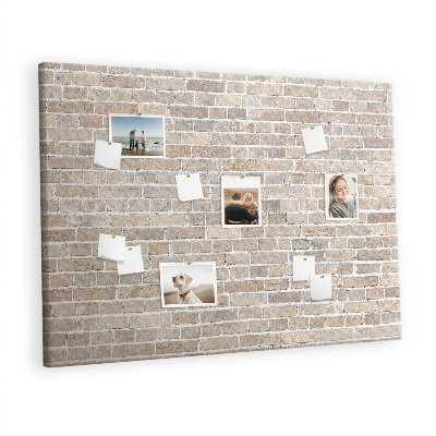 Cork board Bricks wall