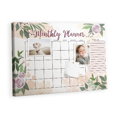 Cork board Rose planner