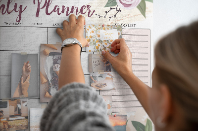 Cork board Rose planner