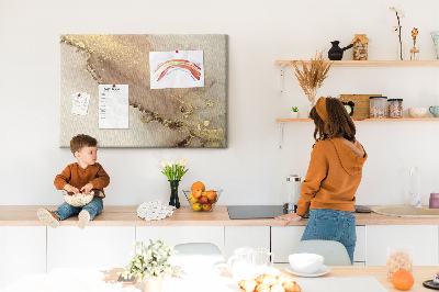 Cork board Gold marble