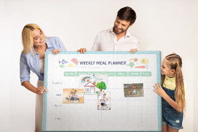 Cork board Healthy meal plan