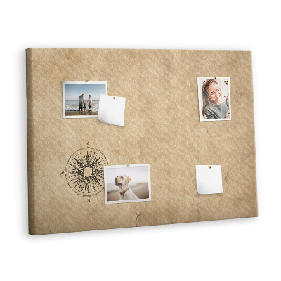 Pin board Compass on canvas