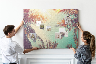 Pin board Tropical palm trees