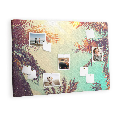 Pin board Tropical palm trees