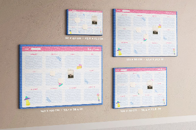 Pin board Planner time monthly