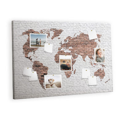 Pin board Brick world map