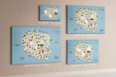 Pin board Poland wildlife map