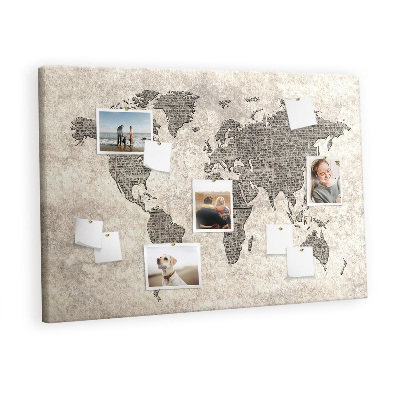 Pin board Newspaper map