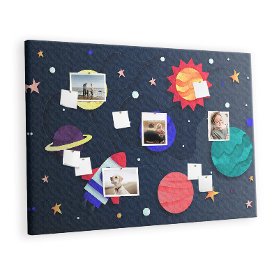 Pin board Kids space pattern