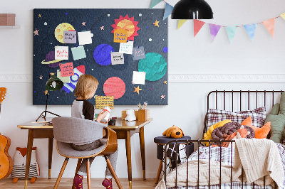 Pin board Kids space pattern