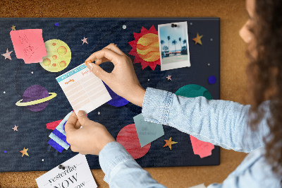 Pin board Kids space pattern