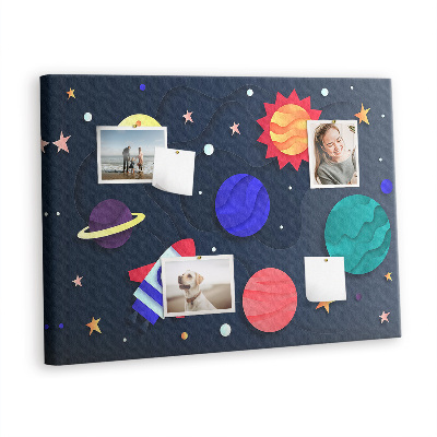 Pin board Kids space pattern