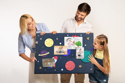 Pin board Kids space pattern