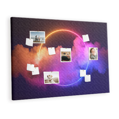 Pin board 3D neon cloud