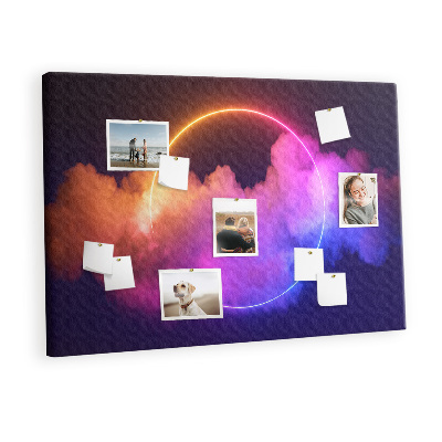 Pin board 3D neon cloud