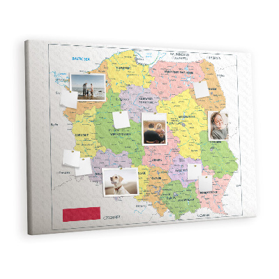 Pin board Poland Political Map