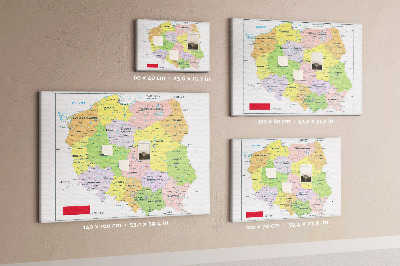 Pin board Poland Political Map