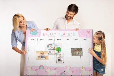 Pin board Kids weekly planner