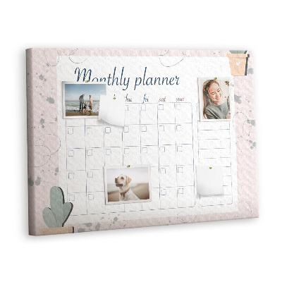 Pin board Monthly planner