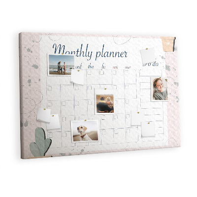 Pin board Monthly planner