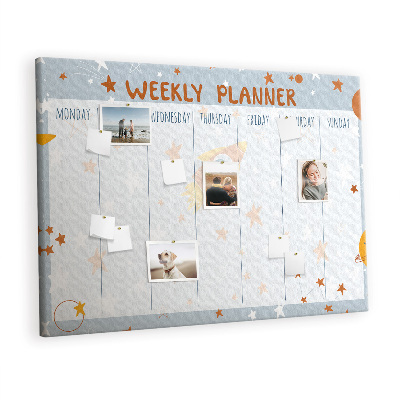 Decorative corkboard Weakly planner