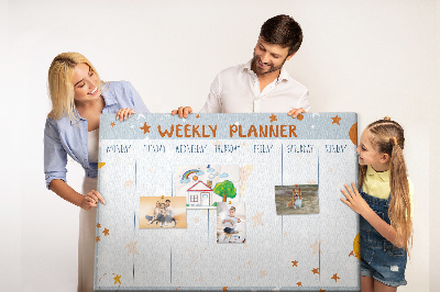 Decorative corkboard Weakly planner