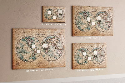 Decorative corkboard World glob map