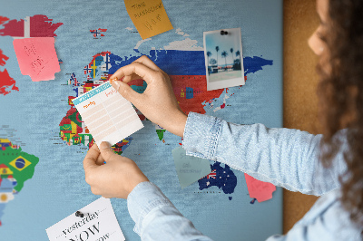 Cork board Flags map