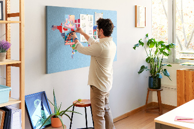 Cork board Flags map