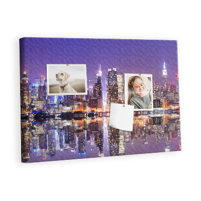 Memo cork board Manhattan skyline