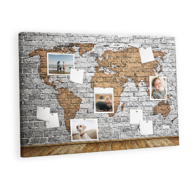 Decorative corkboard Room style map