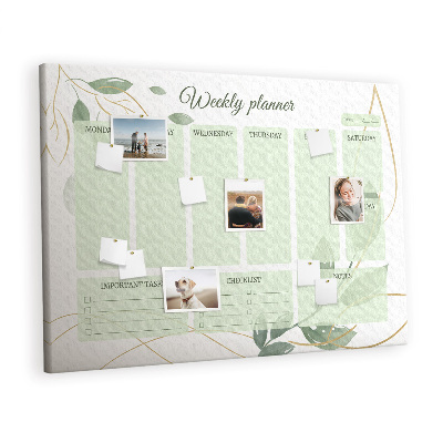 Cork board Leaves planner