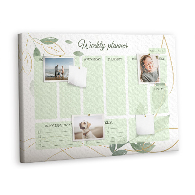 Cork board Leaves planner