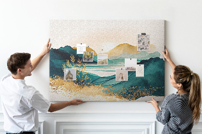 Cork board Mountains landscape