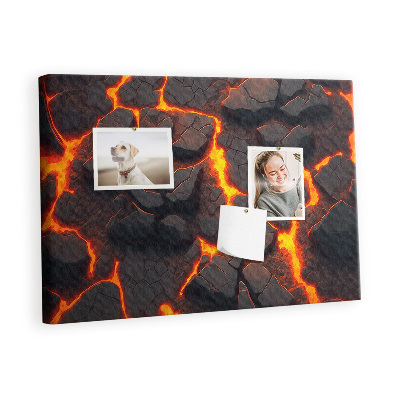 Decorative corkboard Lava volcano