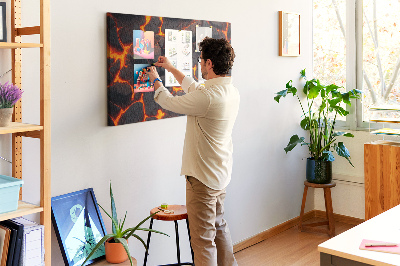 Decorative corkboard Lava volcano