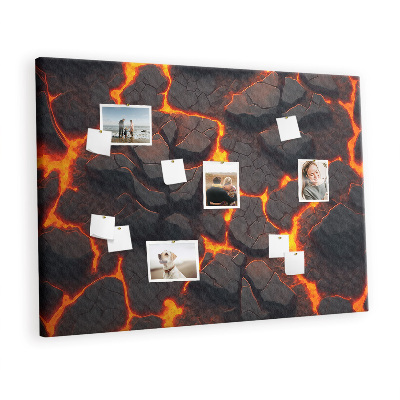 Decorative corkboard Lava volcano