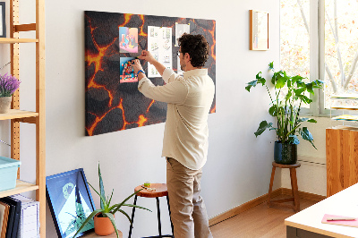 Decorative corkboard Lava volcano