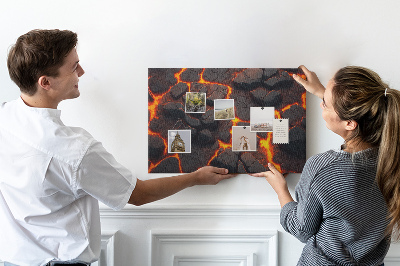 Decorative corkboard Lava volcano