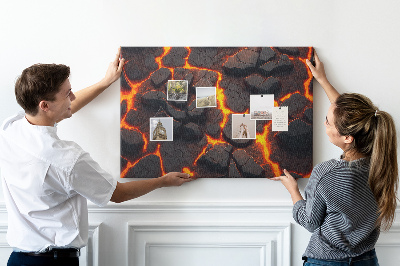 Decorative corkboard Lava volcano