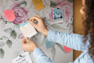 Cork board Watercolor roses