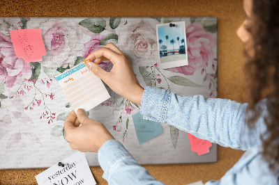 Cork board Watercolor roses